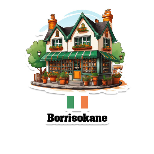 Borrisokane Home Town Office Shop Sticker & Magnet
