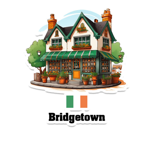 Bridgetown Home Town Office Shop Sticker & Magnet
