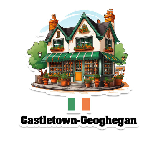 Castletown-Geoghegan Home Town Office Shop Sticker & Magnet