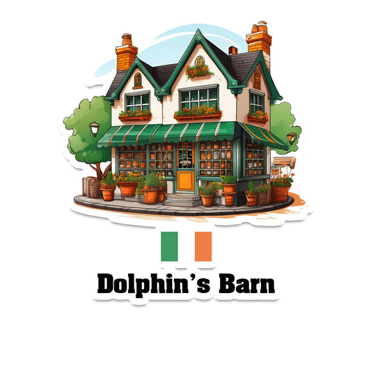 Dolphin's Barn Home Town Office Shop Sticker & Magnet