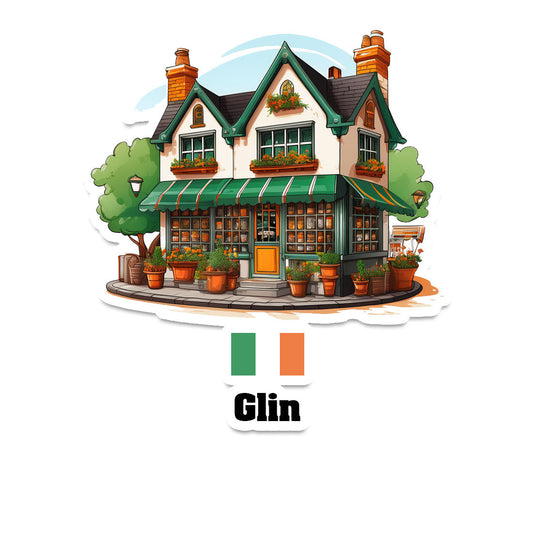 Glin Home Town Office Shop Sticker & Magnet