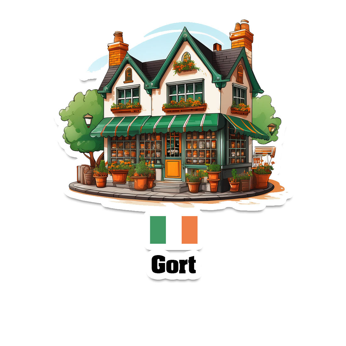 Gort Home Town Office Shop Sticker & Magnet