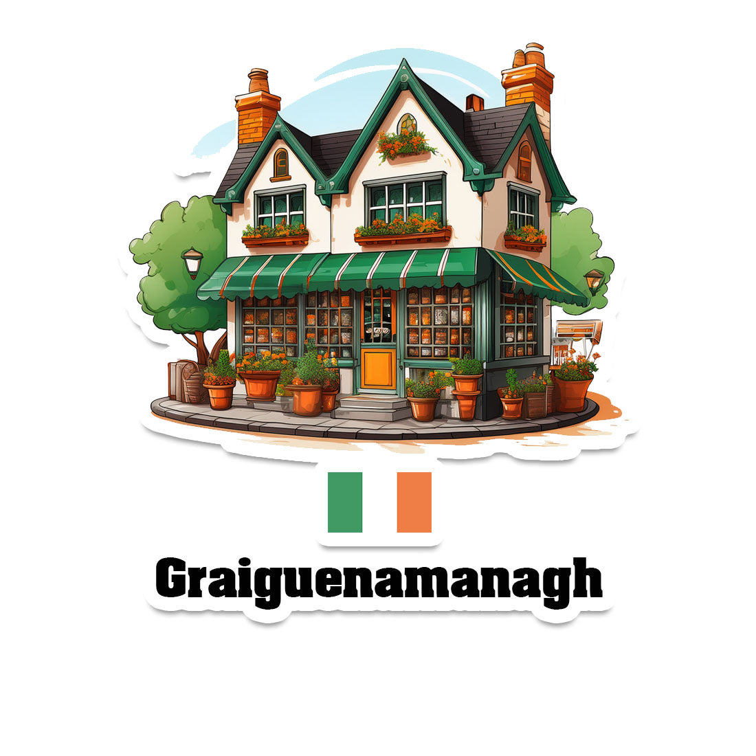 Graiguenamanagh Home Town Office Shop Sticker & Magnet