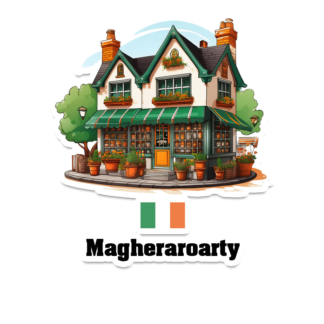Magheraroarty Home Town Office Shop Sticker & Magnet