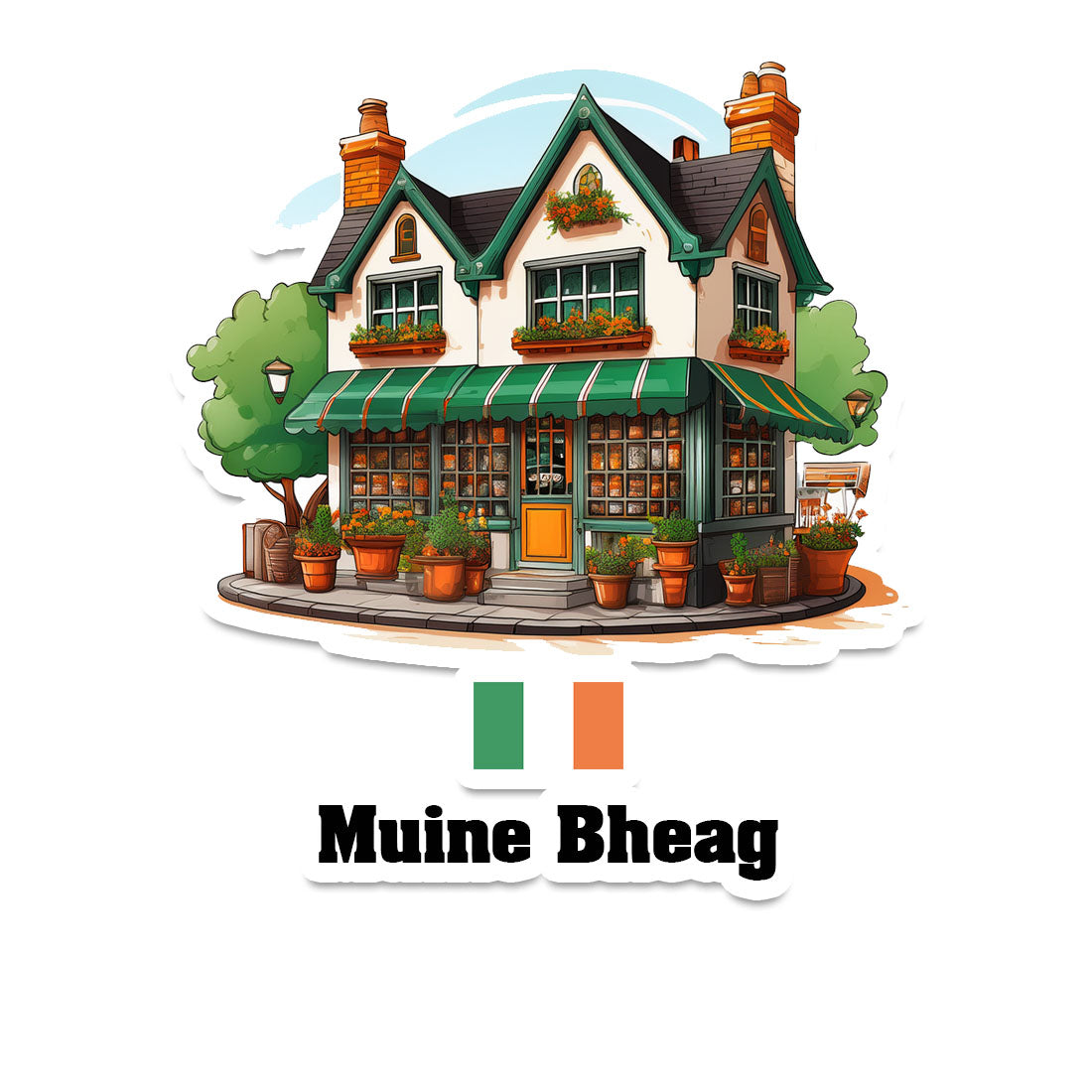 Muine Bheag Home Town Office Shop Sticker & Magnet