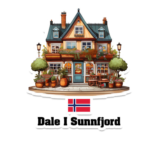 Dale I Sunnfjord Home Town Office Shop Norway Sticker & Magnet