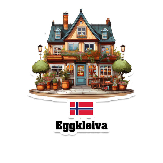 Eggkleiva Home Town Office Shop Norway Sticker & Magnet