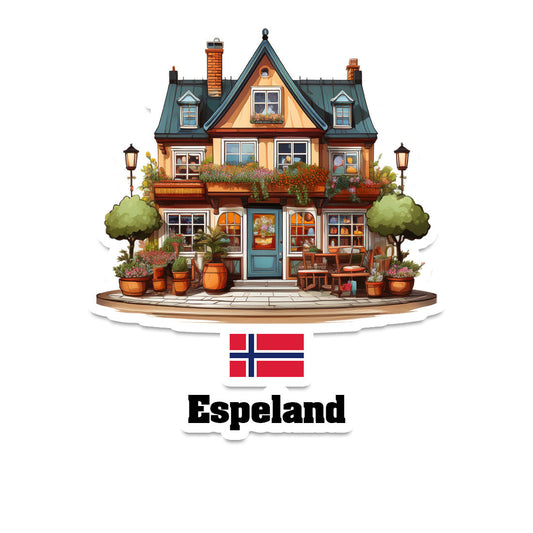 Espeland Home Town Office Shop Norway Sticker & Magnet