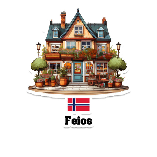 Feios Home Town Office Shop Norway Sticker & Magnet