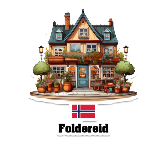 Foldereid Home Town Office Shop Norway Sticker & Magnet