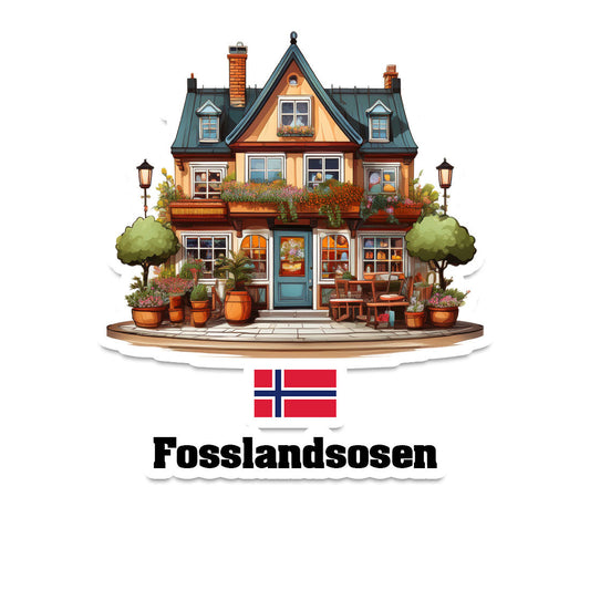 Fosslandsosen Home Town Office Shop Norway Sticker & Magnet