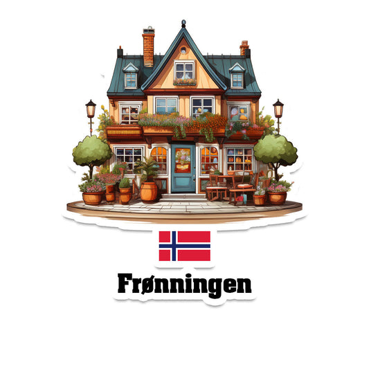 Frønningen Home Town Office Shop Norway Sticker & Magnet