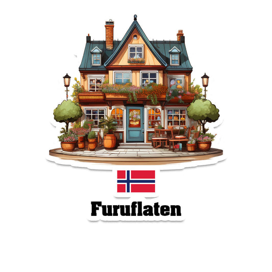 Furuflaten Home Town Office Shop Norway Sticker & Magnet