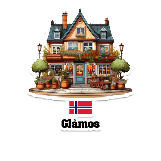 Glåmos Home Town Office Shop Norway Sticker & Magnet