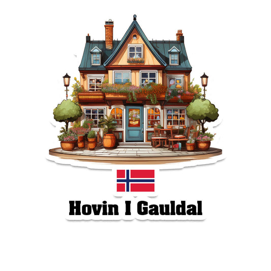 Hovin I Gauldal Home Town Office Shop Norway Sticker & Magnet