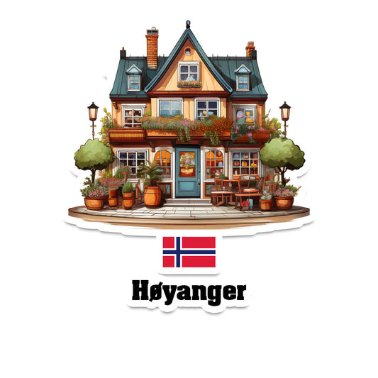Høyanger Home Town Office Shop Norway Sticker & Magnet