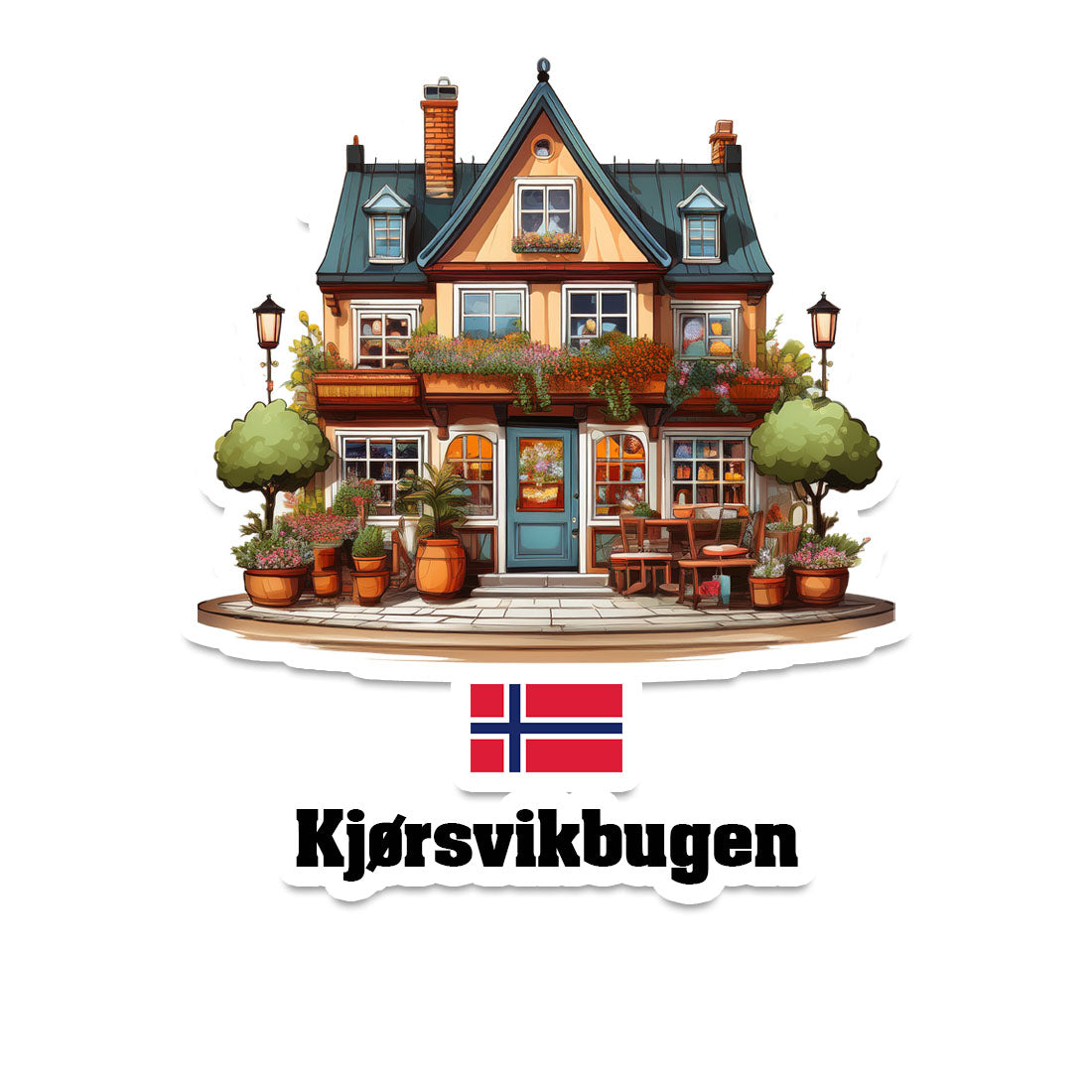 Kjørsvikbugen Home Town Office Shop Norway Sticker & Magnet