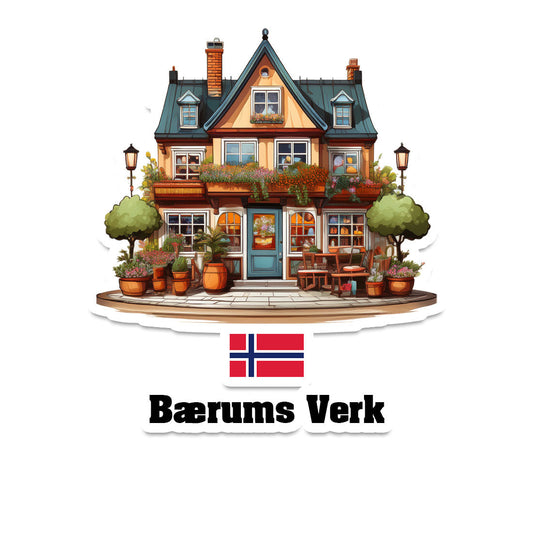 Bærums Verk Home Town Office Shop Norway Sticker & Magnet