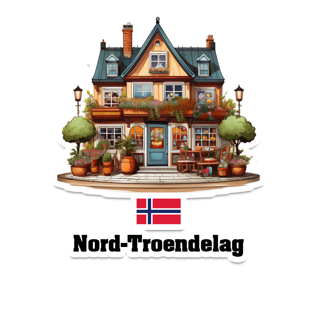 Nord-Troendelag Home Town Office Shop Norway Sticker & Magnet
