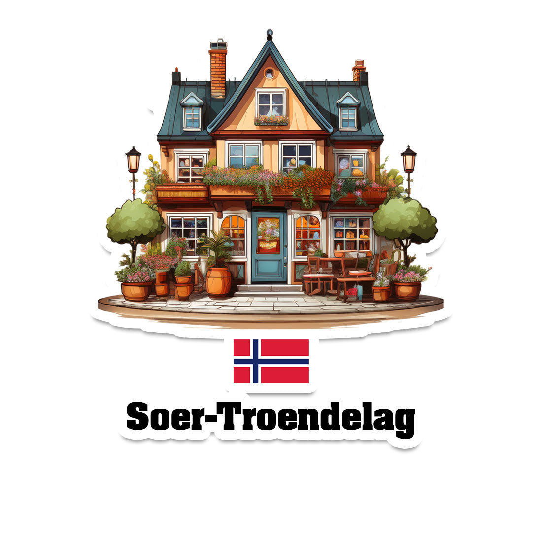 Soer-Troendelag Home Town Office Shop Norway Sticker & Magnet