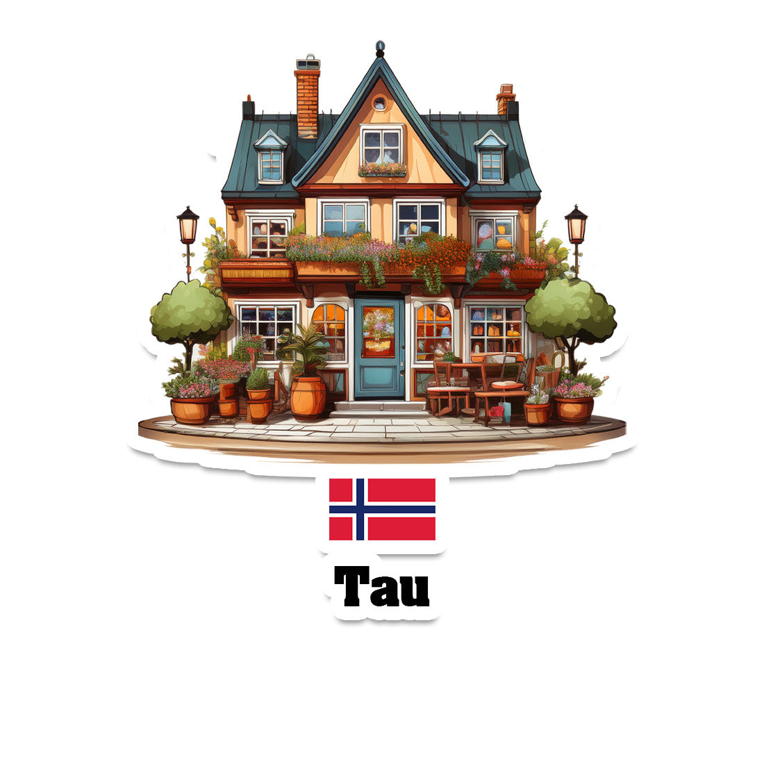 Tau Home Town Office Shop Norway Sticker & Magnet