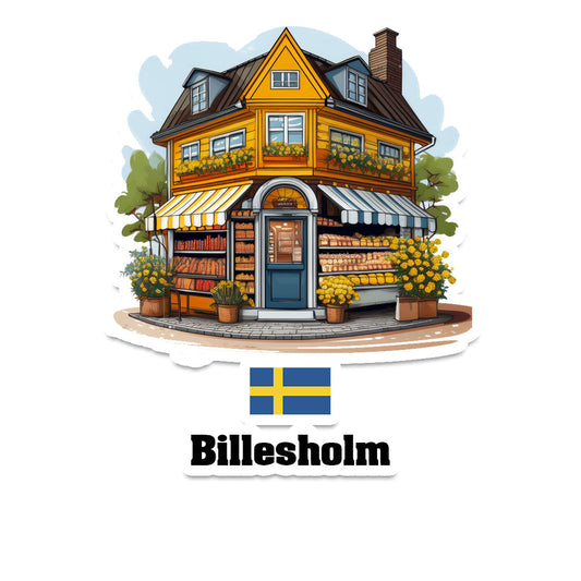 Billesholm Home Town Office Shop Sweden Sticker & Magnet