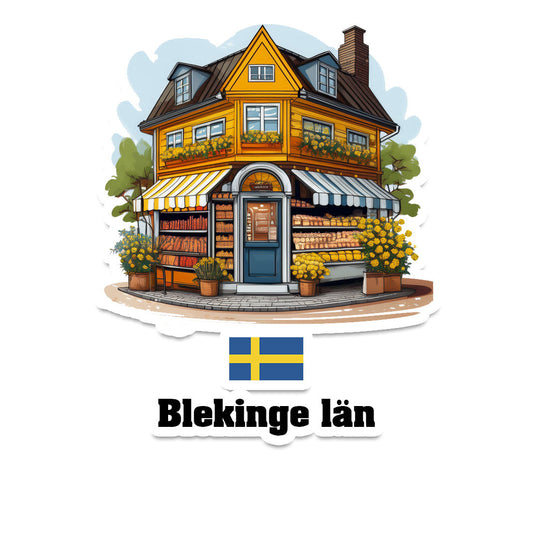 Blekinge län Home Town Office Shop Sweden Sticker & Magnet