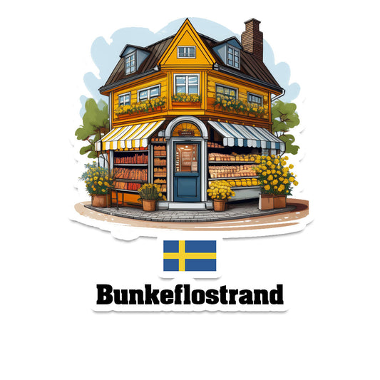 Bunkeflostrand Home Town Office Shop Sweden Sticker & Magnet