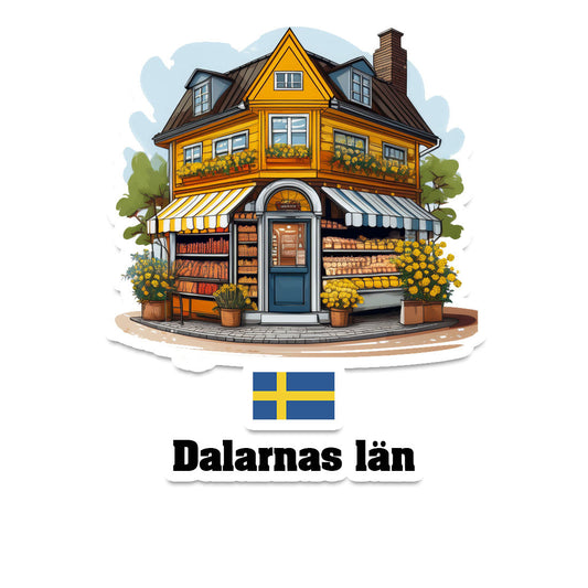 Dalarnas län Home Town Office Shop Sweden Sticker & Magnet