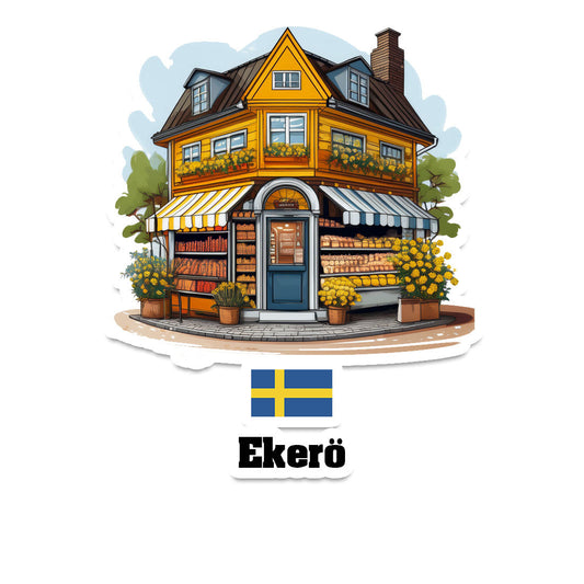 Ekerö Home Town Office Shop Sweden Sticker & Magnet