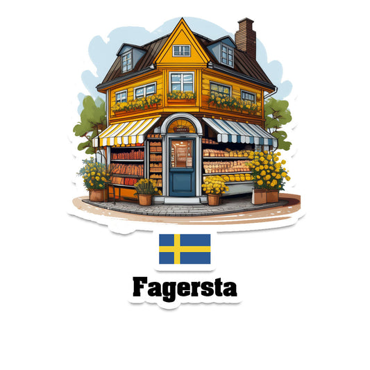 Fagersta Home Town Office Shop Sweden Sticker & Magnet