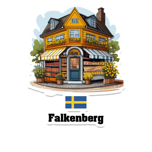 Falkenberg Home Town Office Shop Sweden Sticker & Magnet