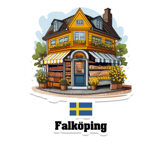Falköping Home Town Office Shop Sweden Sticker & Magnet