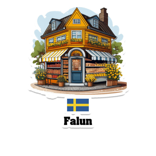 Falun Home Town Office Shop Sweden Sticker & Magnet