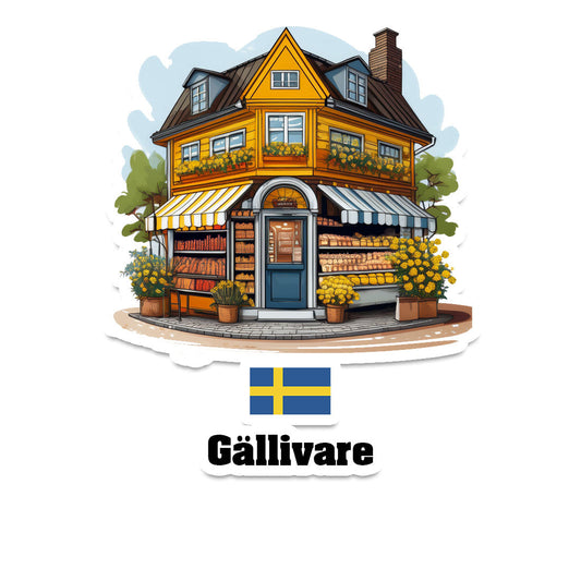 Gällivare Home Town Office Shop Sweden Sticker & Magnet