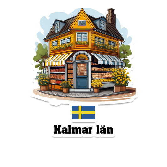 Kalmar län Home Town Office Shop Sweden Sticker & Magnet