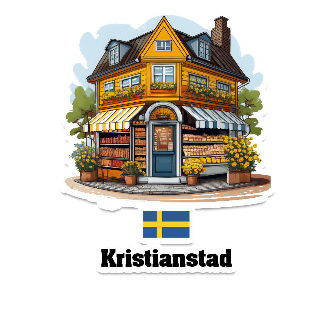 Kristianstad Home Town Office Shop Sweden Sticker & Magnet