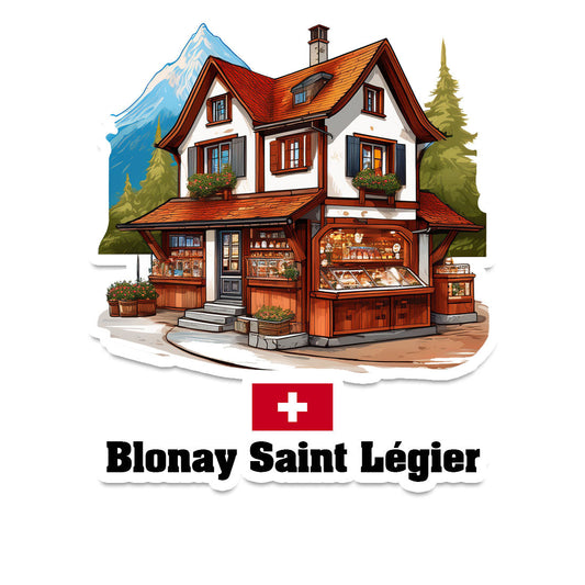 Blonay Saint Légier Home Town Office Shop Switzerland Sticker & Magnet