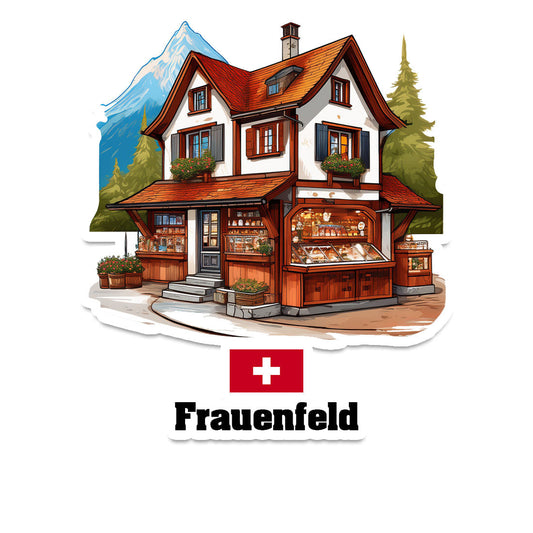 Frauenfeld Home Town Office Shop Switzerland Sticker & Magnet