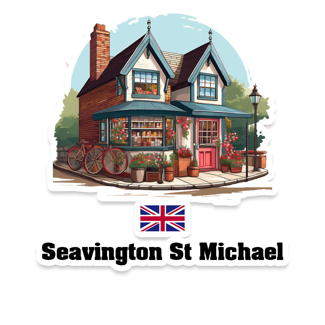 Seavington St Michael Home Town Office Shop United Kingdom Sticker & Magnet