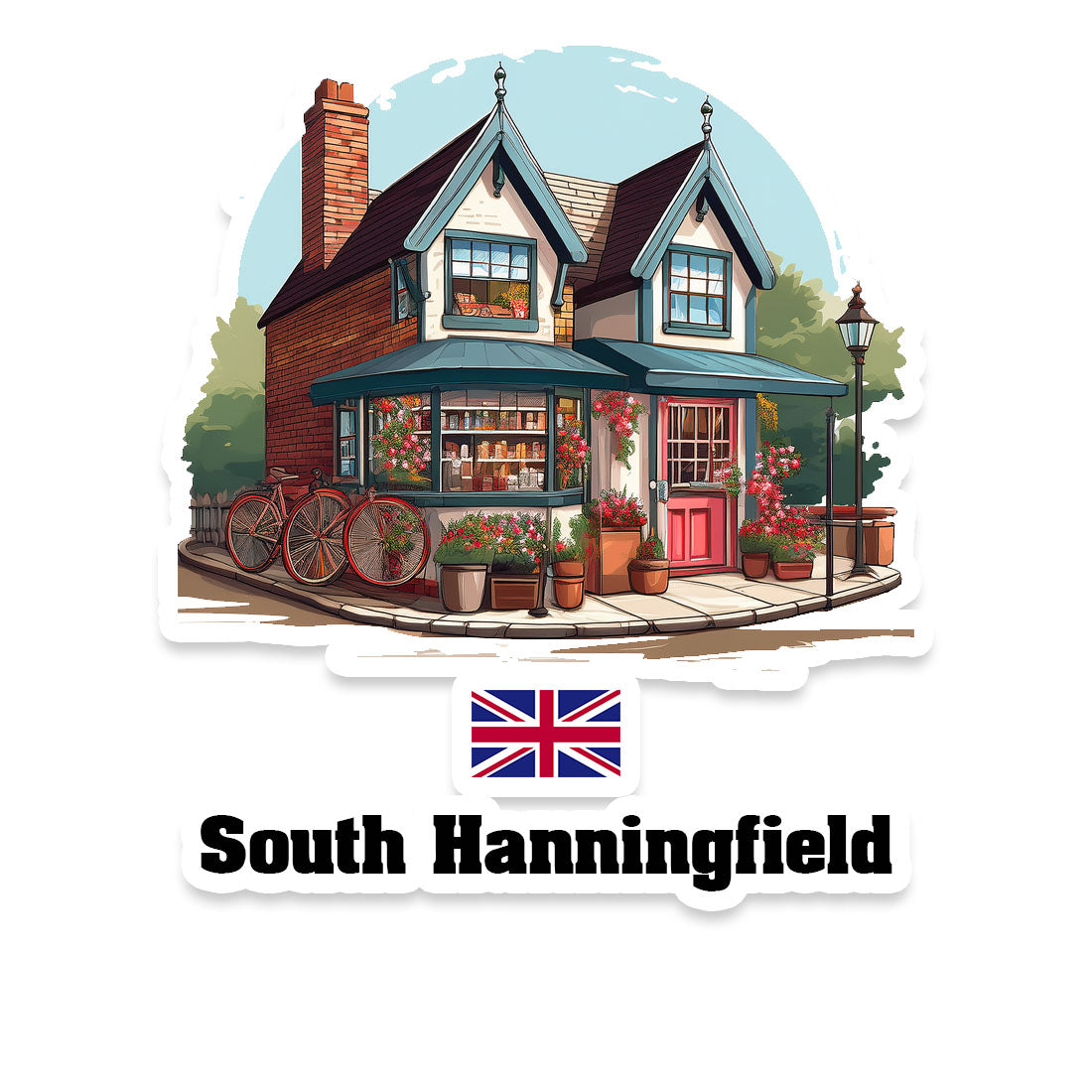 South Hanningfield Home Town Office Shop United Kingdom Sticker & Magnet
