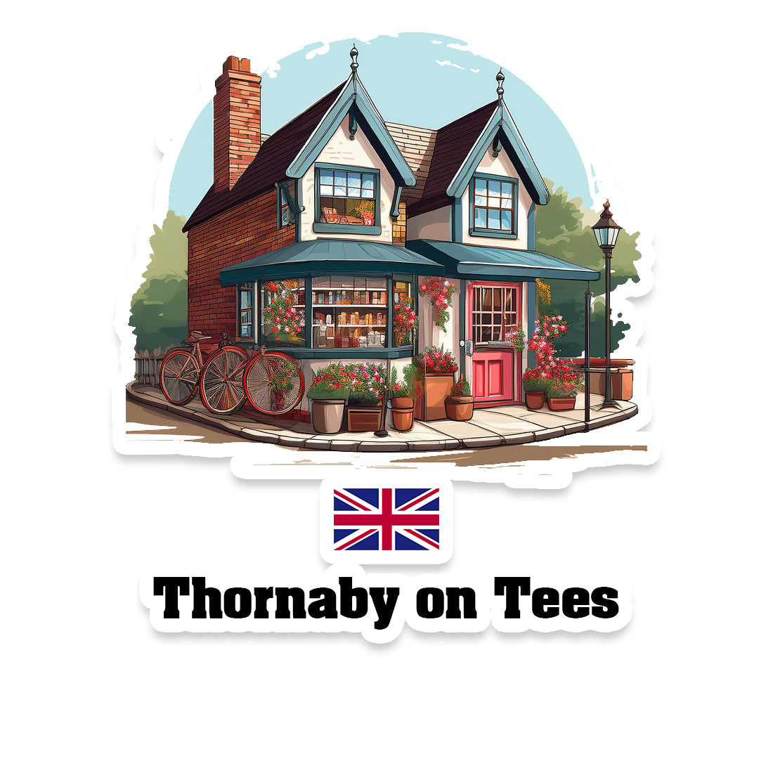 Thornaby on Tees Home Town Office Shop United Kingdom Sticker & Magnet