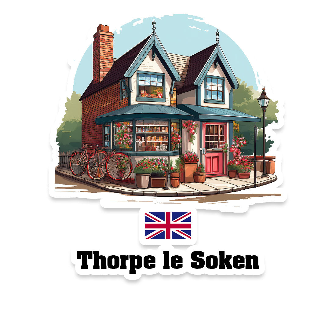 Thorpe le Soken Home Town Office Shop United Kingdom Sticker & Magnet