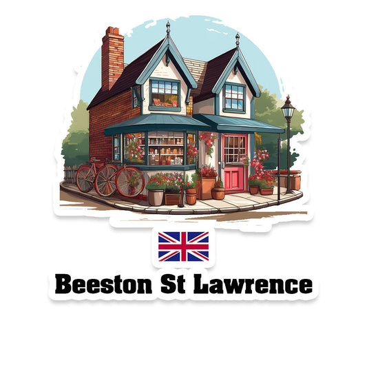 Beeston St Lawrence Home Town Office Shop United Kingdom Sticker & Magnet