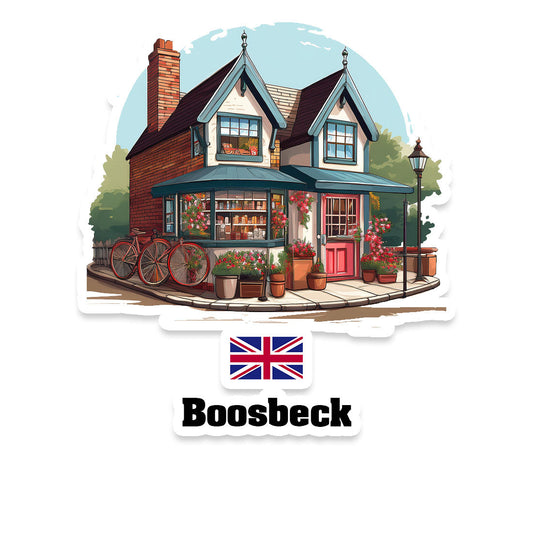 Boosbeck Home Town Office Shop United Kingdom Sticker & Magnet