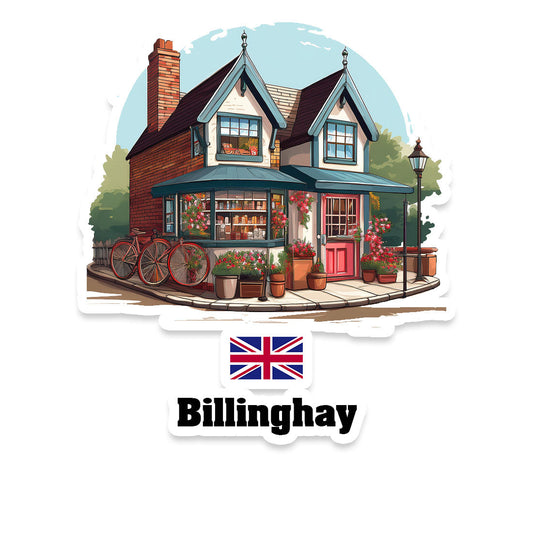 Billinghay Home Town Office Shop United Kingdom Sticker & Magnet