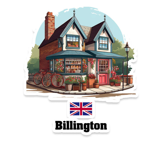 Billington Home Town Office Shop United Kingdom Sticker & Magnet