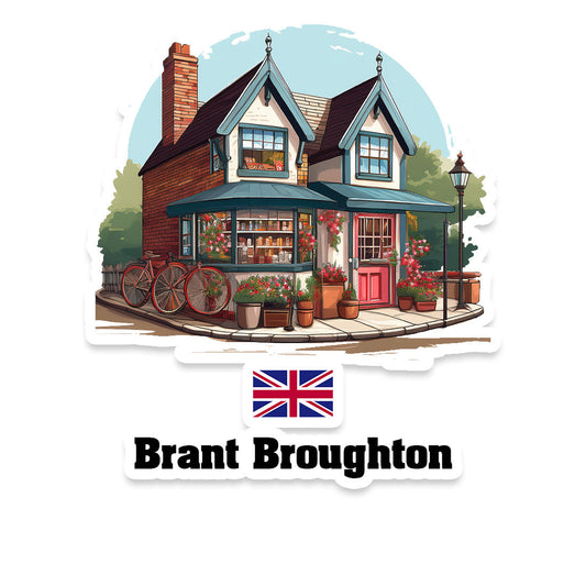 Brant Broughton Home Town Office Shop United Kingdom Sticker & Magnet
