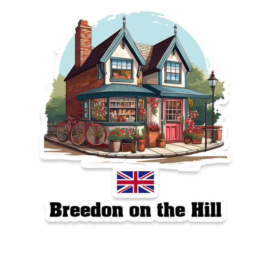 Breedon on the Hill Home Town Office Shop United Kingdom Sticker & Magnet
