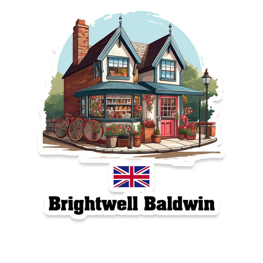 Brightwell Baldwin Home Town Office Shop United Kingdom Sticker & Magnet